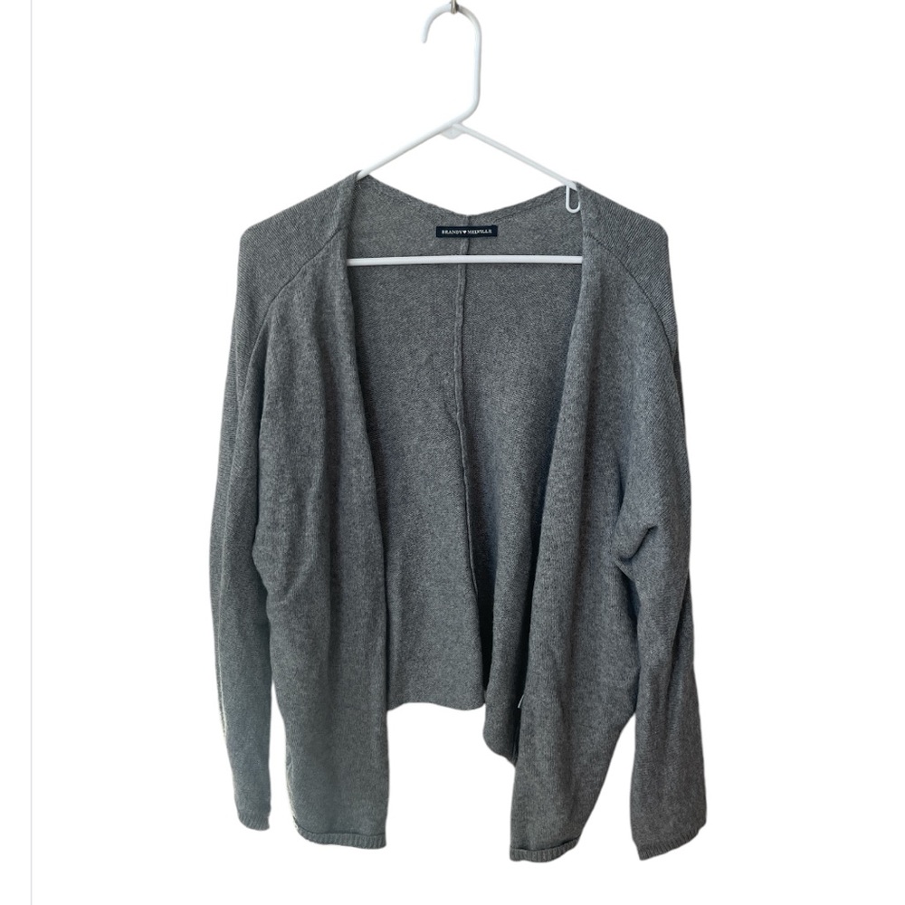Brandy Melville Grey Open Front Short Cardigan OS - Picture 2 of 3